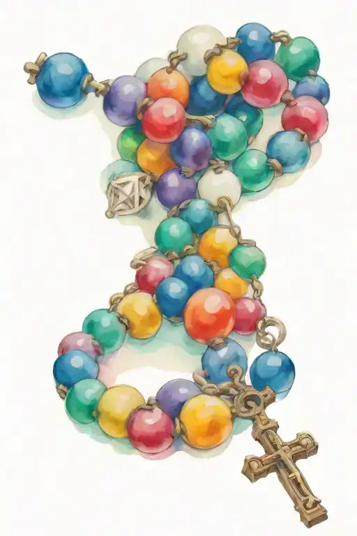 rosary tattoo design idea