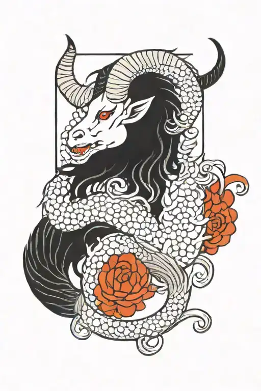 capricorn tattoo design idea