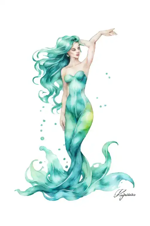aquarius tattoo design idea