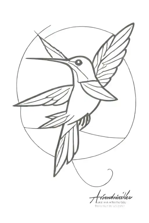 hummingbird tattoo design idea