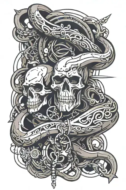 necklace tattoo design idea