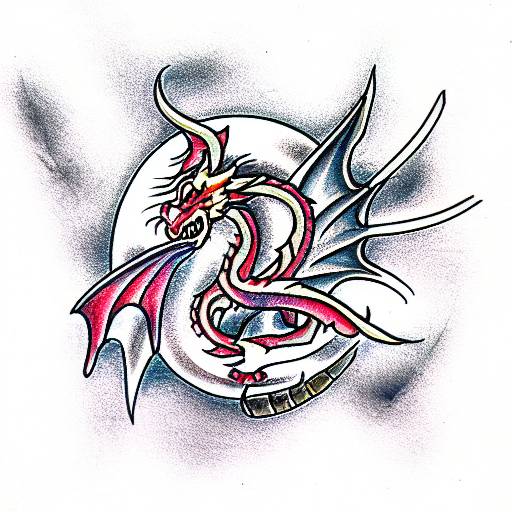 Dragon Tattoo Design 2 by happymonkeyshoes on DeviantArt