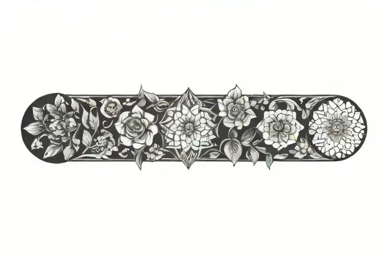 floral tattoo design idea