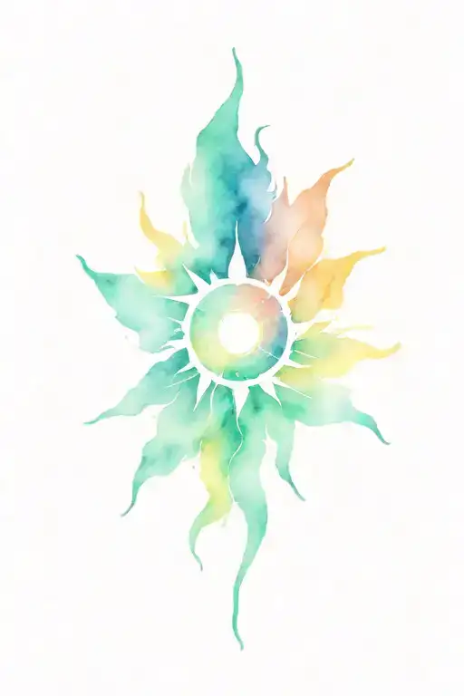 sun tattoo design idea