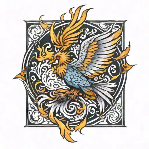 phoenix tattoo design idea
