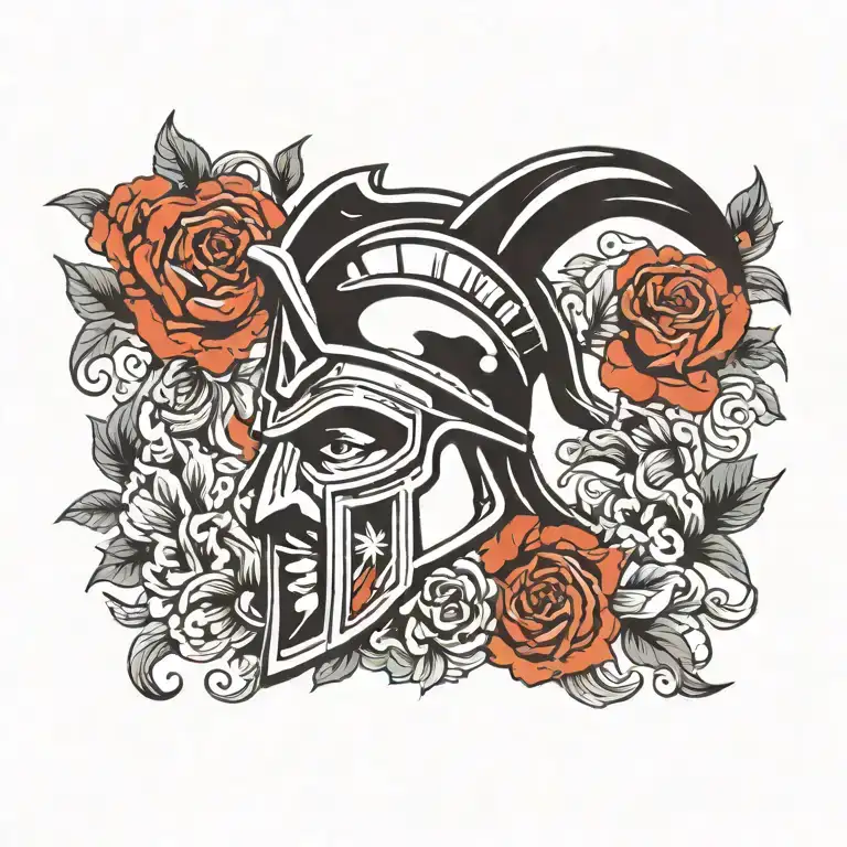 spartan tattoo design idea