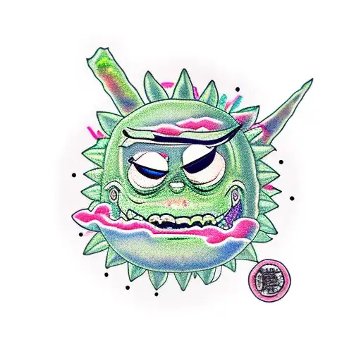Pickle Rick tattoo design idea