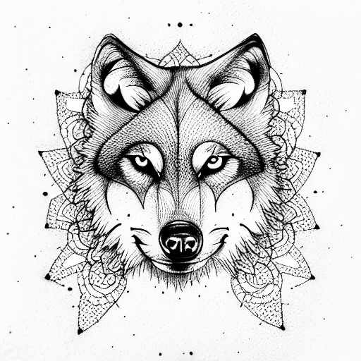 Wolf tattoo design idea