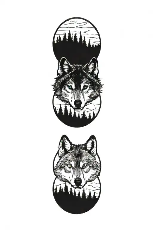 wolf tattoo design idea