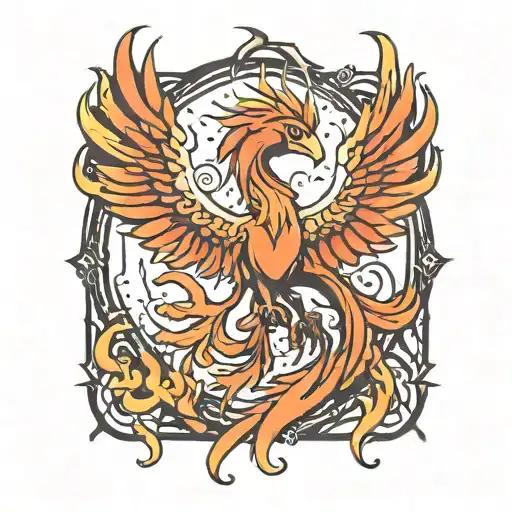 phoenix tattoo design idea
