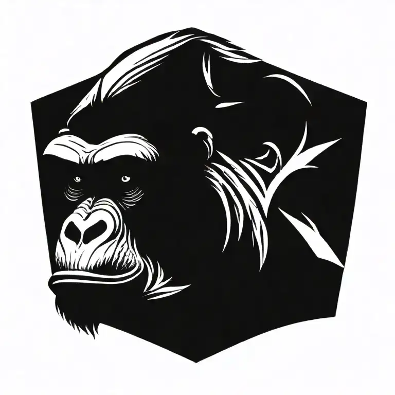 gorilla tattoo design idea