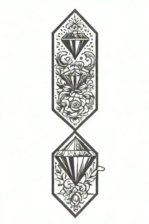 diamond tattoo design idea
