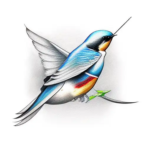 Swallow Bird tattoo design idea