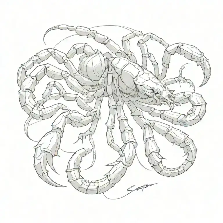 scorpion tattoo design idea