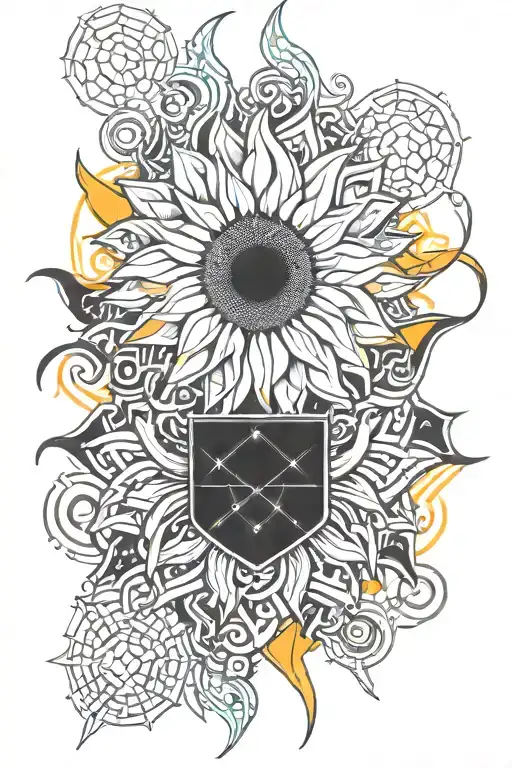 sunflower tattoo design idea