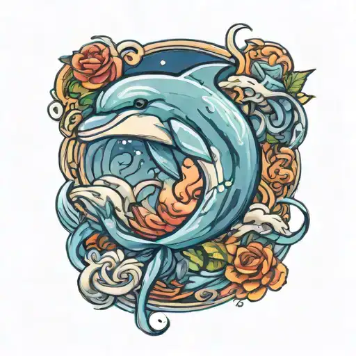 dolphin tattoo design idea
