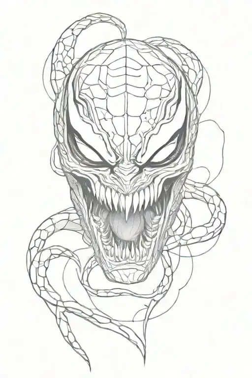 venom tattoo design idea