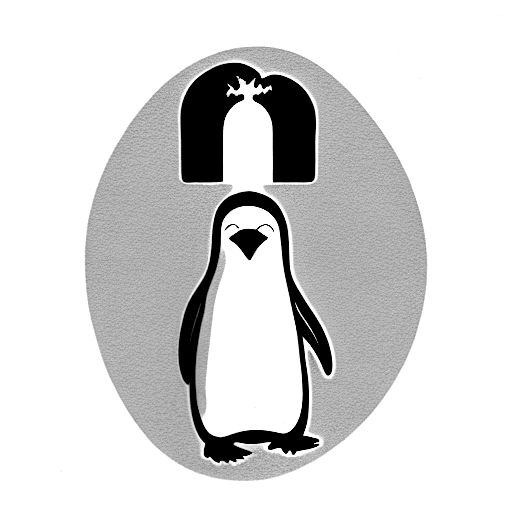Penguin Semi Colon tattoo design idea