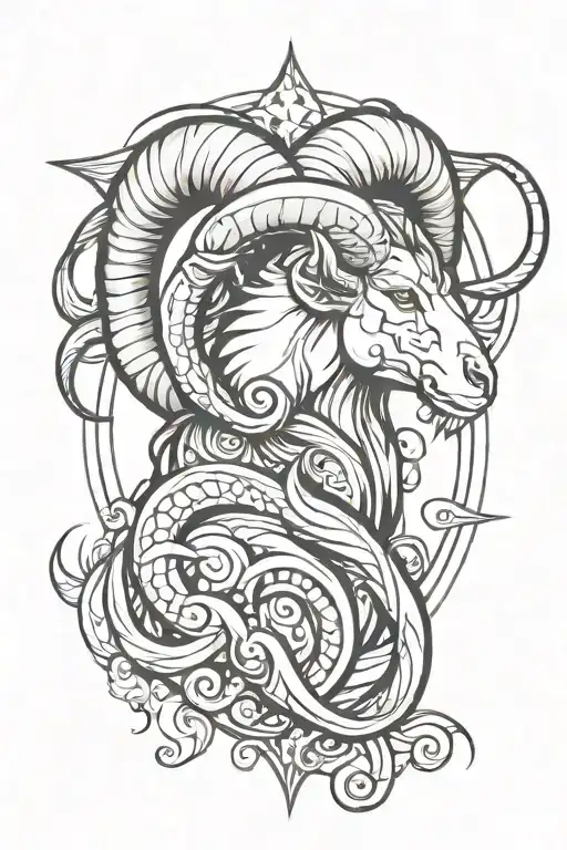aries tattoo design idea