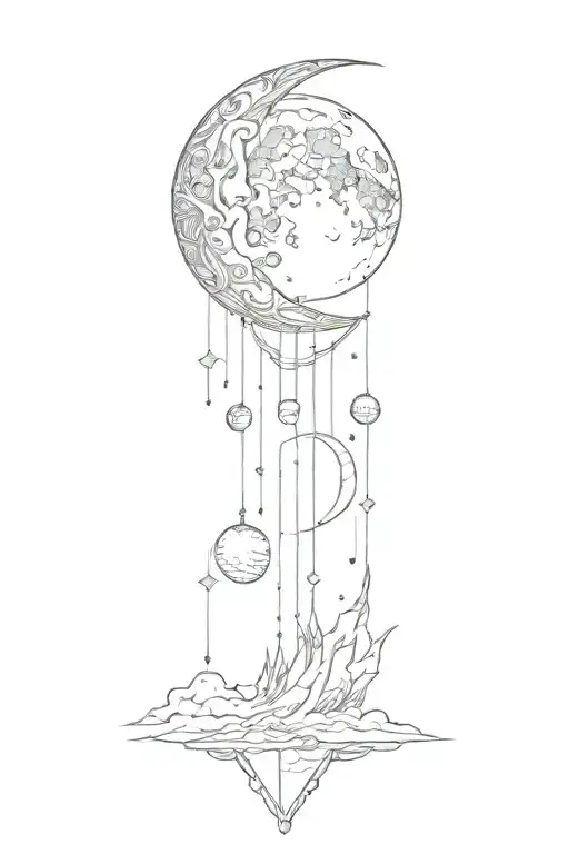 moon tattoo design idea