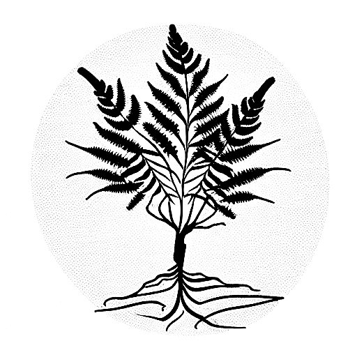 Fern Tree tattoo design idea