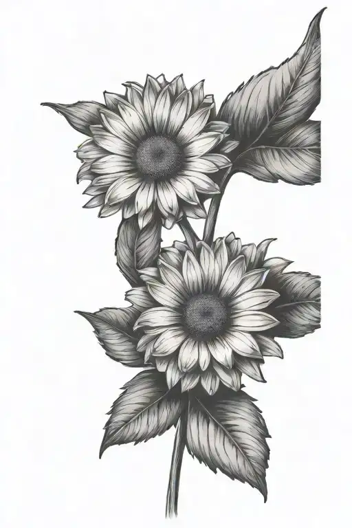 daisy tattoo design idea