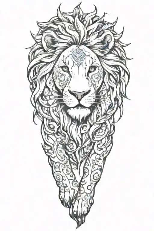 lion tattoo design idea