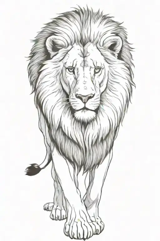 lion tattoo design idea