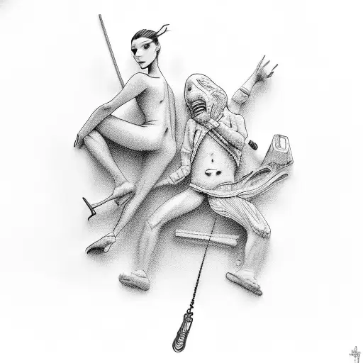 stick figures, sexual positions tattoo design idea