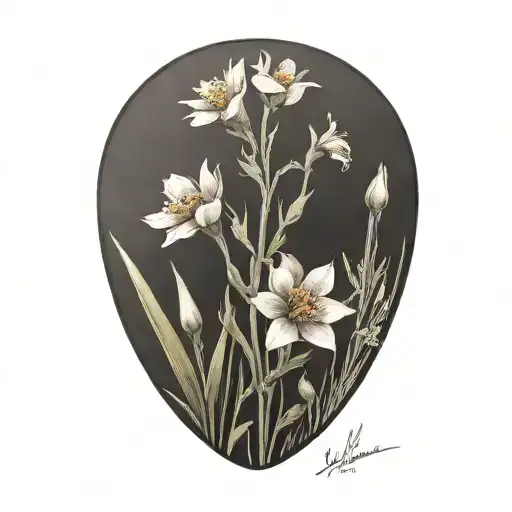 wildflower tattoo design idea