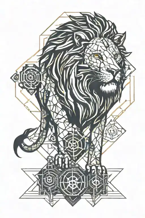 lion tattoo design idea