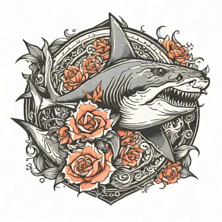shark tattoo design idea