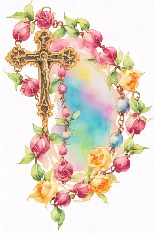 rosary tattoo design idea