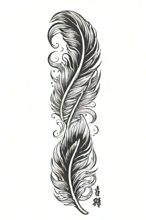 feather tattoo design idea