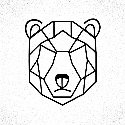 Geometric Bear tattoo design idea