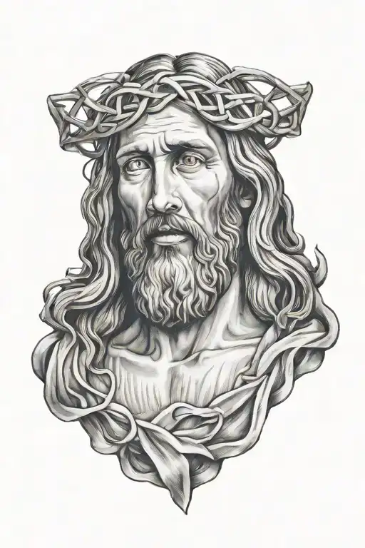 jesus tattoo design idea