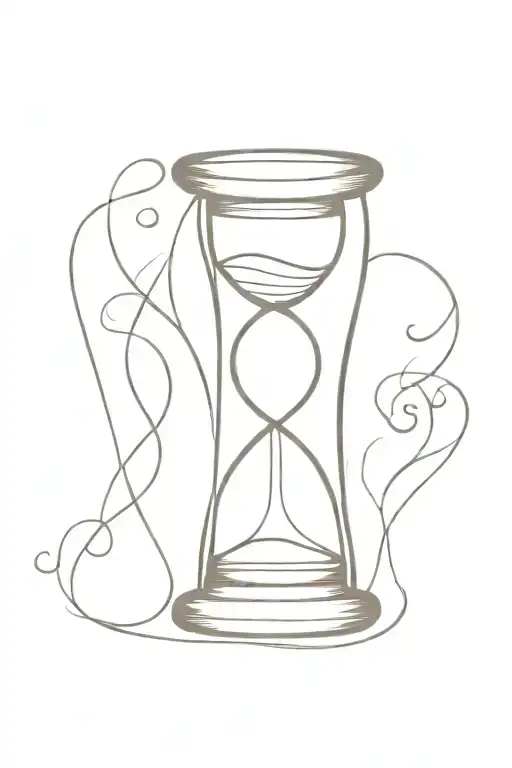 hourglass tattoo design idea