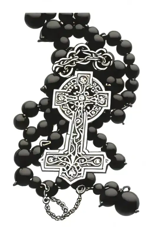 rosary tattoo design idea