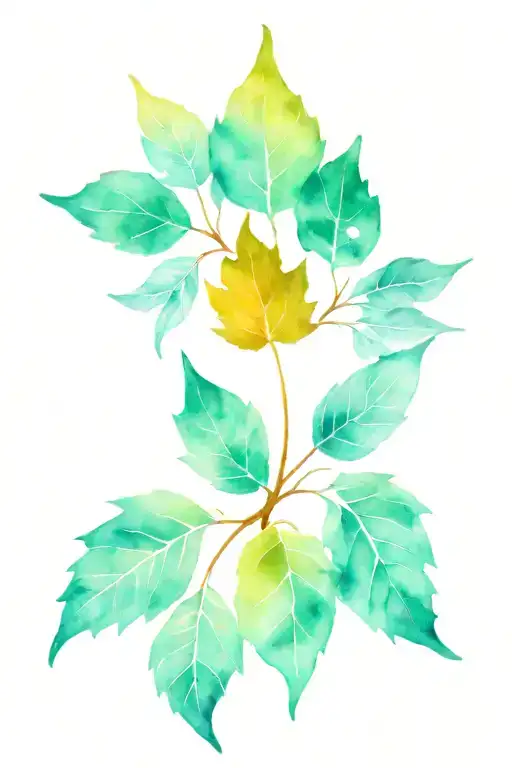 leaf tattoo design idea
