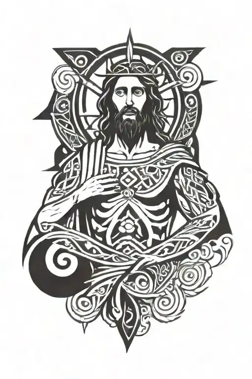 jesus tattoo design idea
