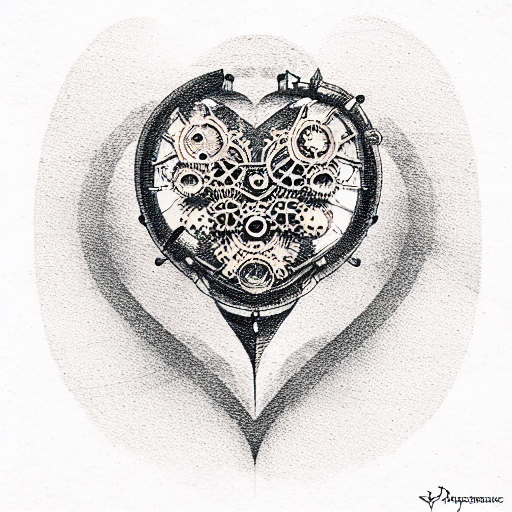 Steampunk Heart tattoo design idea