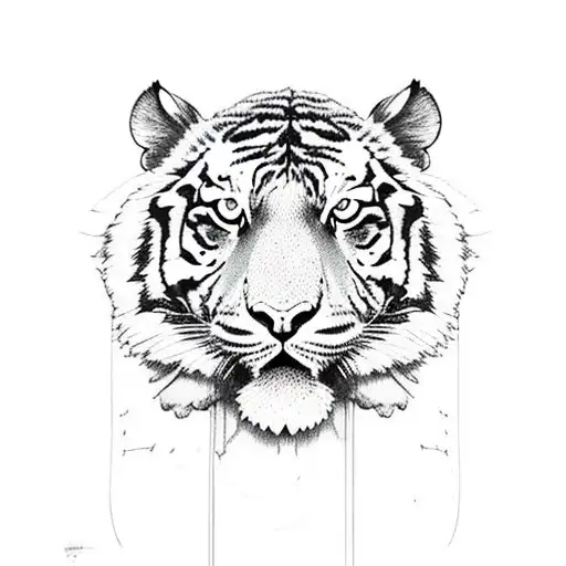 Tiger tattoo design idea