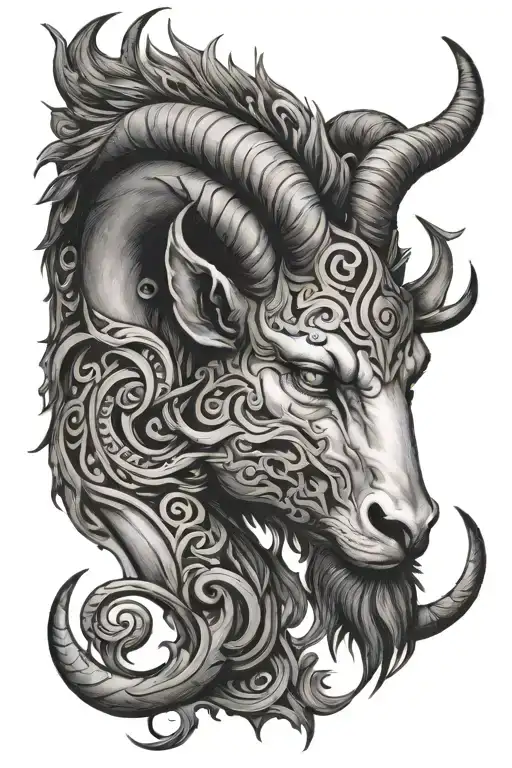 capricorn tattoo design idea