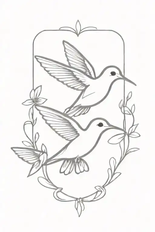 hummingbird tattoo design idea