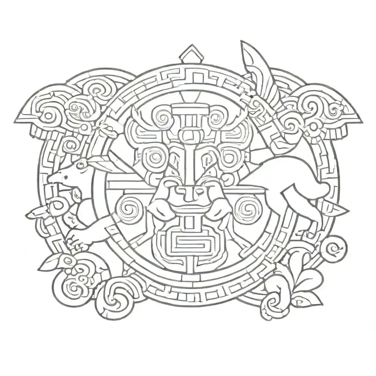 aztec tattoo design idea