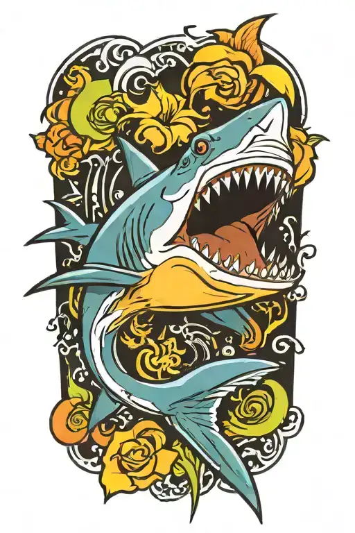 shark tattoo design idea