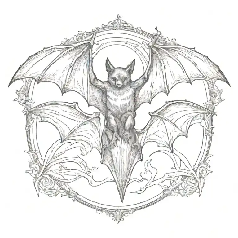 bat tattoo design idea
