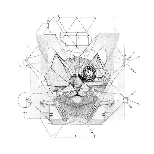 Cat, Computer, Software, Hacker, Programming, Code, Futuristic, Cyborg tattoo design idea