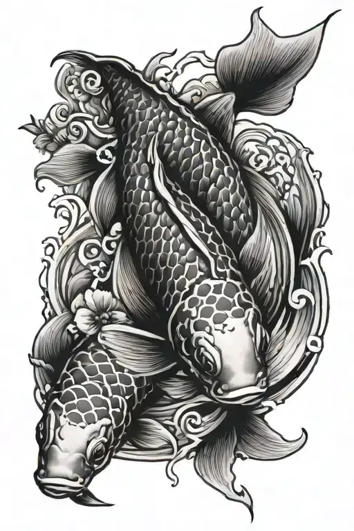 koi fish tattoo design idea