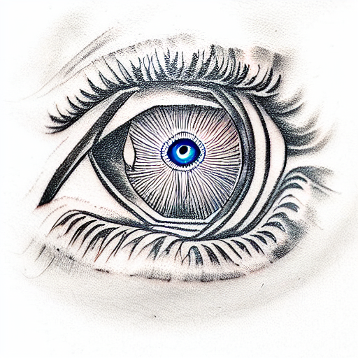 Realism Evil Eye Tattoo Idea  BlackInk